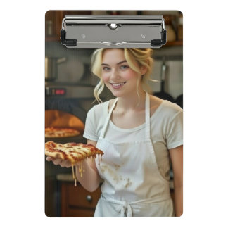 Eating Pizza Photo Personalize Customize Mini Clipboard