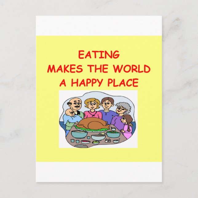 eating postcard (Front)