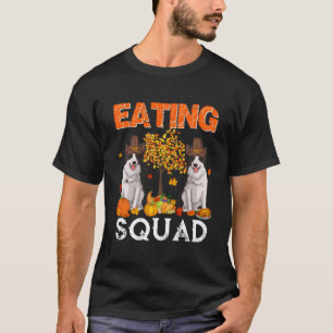 Eating Squad Thanksgiving Two Fall Border Collies T-Shirt