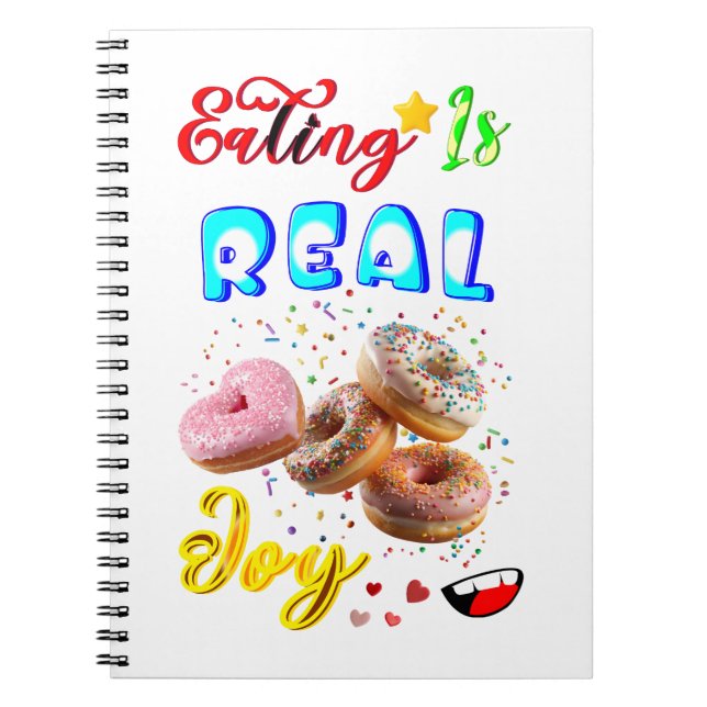 Eating Stationery Is Real Joy Notebook (Front)