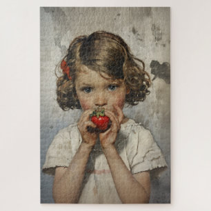 Eating Strawberry Jigsaw Puzzle