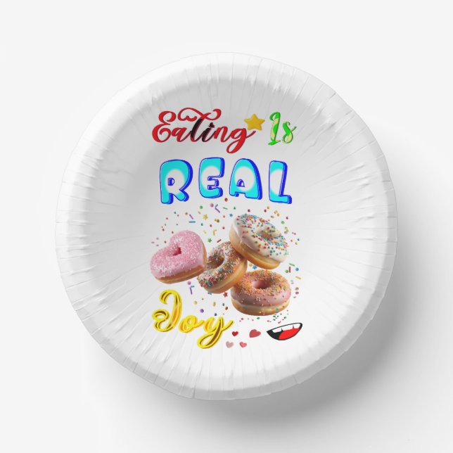 Eating Tableware Is Real Joy Paper Plate (Front)