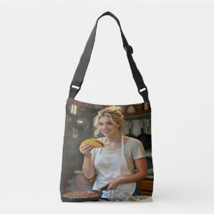 Eating Tacos Photo Personalise Customise Crossbody Bag