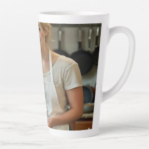 Eating Tacos Photo Personalize Customize Latte Mug