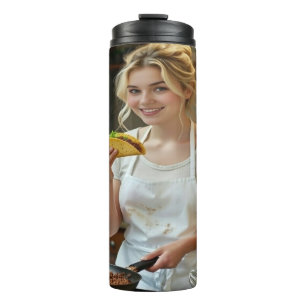 Eating Tacos Photo Personalize Customize Thermal Tumbler