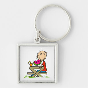 Eating Watermelon Key Ring