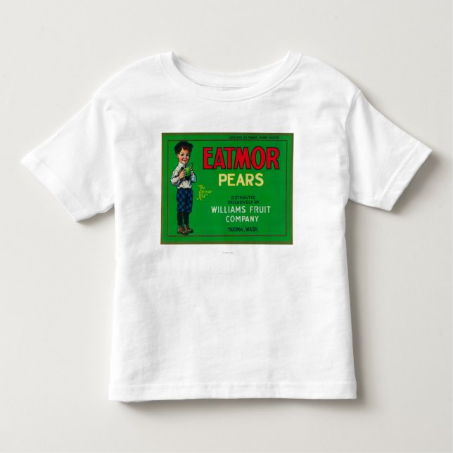Eatmor Pear Crate LabelYakima, WA Toddler T-Shirt (Front)
