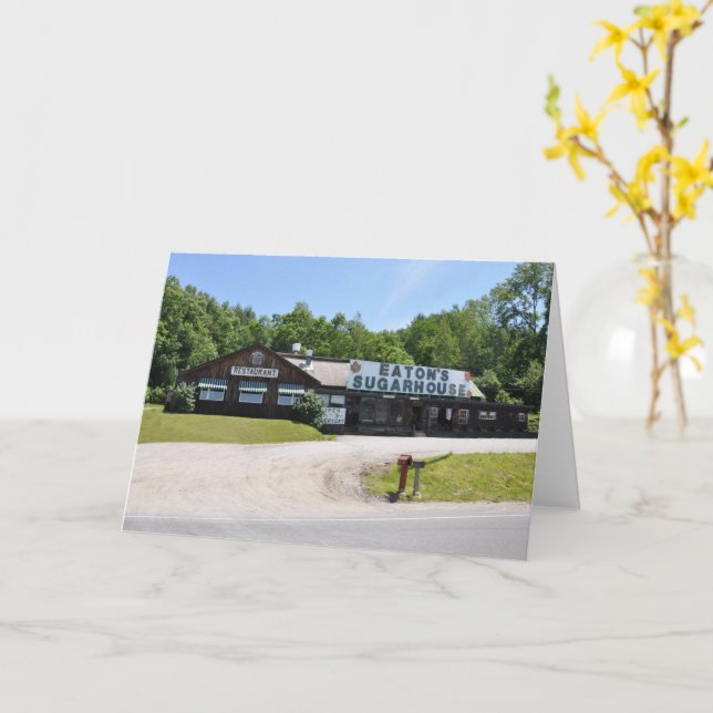Eaton's Sugarhouse - Folded Greeting Card (Yellow Flower)