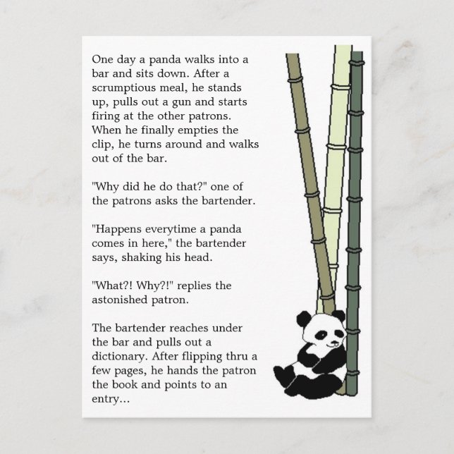 "Eats Shoots and Leaves" Postcard (Front)