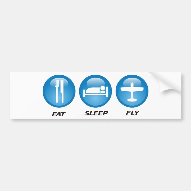 eatsleepfly bumper sticker (Front)