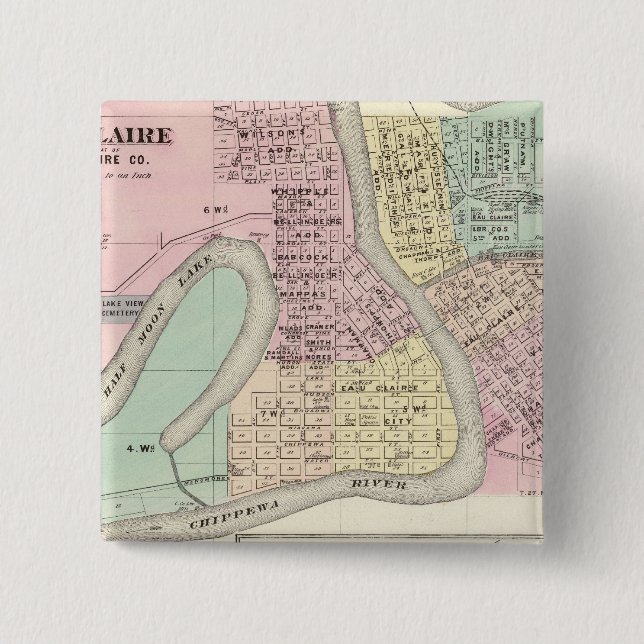 Eau Claire and Medford 15 Cm Square Badge (Front)