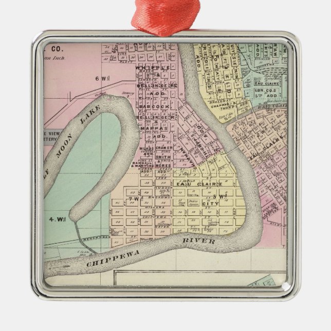 Eau Claire and Medford Metal Tree Decoration (Front)