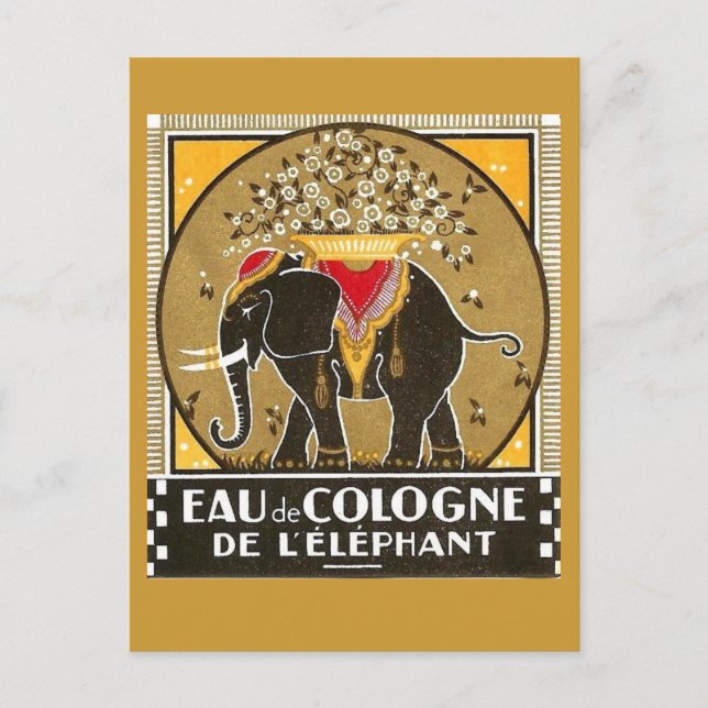 Eau de Cologne de l'elephant Postcard (Front)