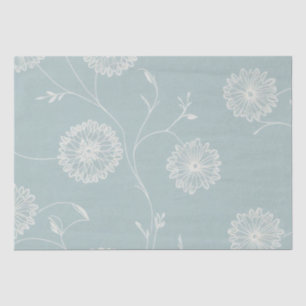 Eau de Nil Tissue Paper worn an intricate Floral