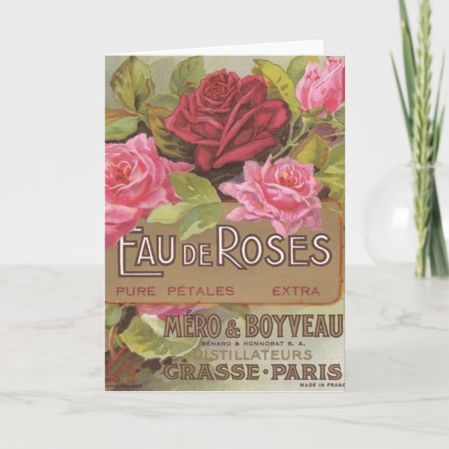 Eau de Roses Greeting Card (Front)