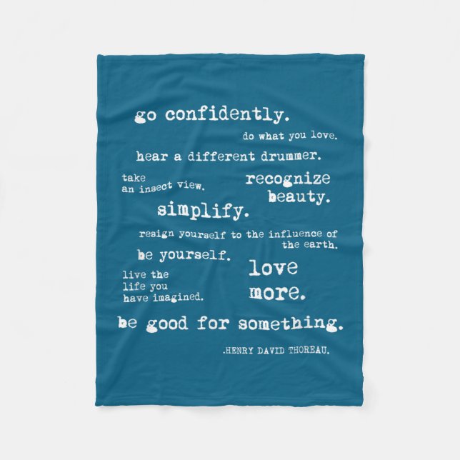 Eau Quote Motivational Insrational - Go Confidentl Fleece Blanket (Front)