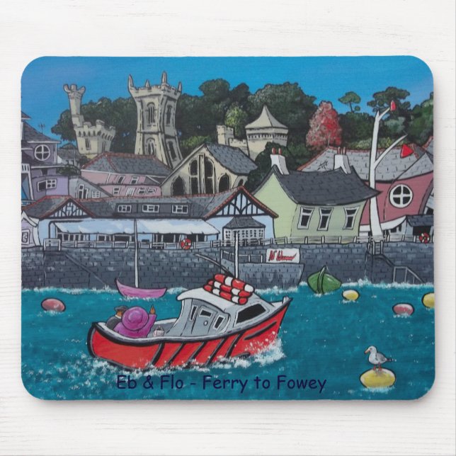 Eb & Flo - Ferry to Fowey Mouse Pad (Front)