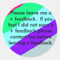 Ebay Feedback Stickers. Please Leave feedback