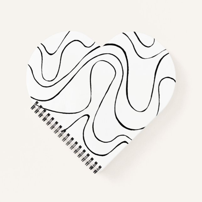 Ebb and Flow 2 - Black and White Notebook (Front)