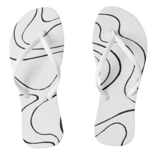 Ebb and Flow 2 - Black and White Thongs