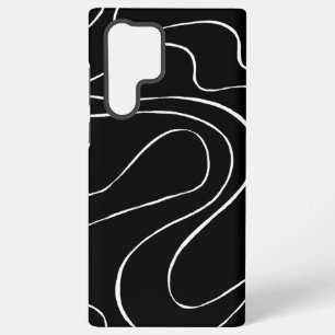 Ebb and Flow 2 - Black on White Samsung Galaxy Case