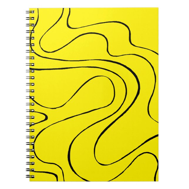 Ebb and Flow 2 in Black and Yellow Notebook (Front)