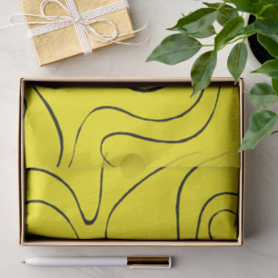 Ebb and Flow 2 in Black and Yellow Tissue Paper