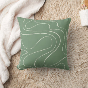 Ebb and Flow 2 in Green Cushion