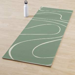 Ebb and Flow 2 in Green Yoga Mat