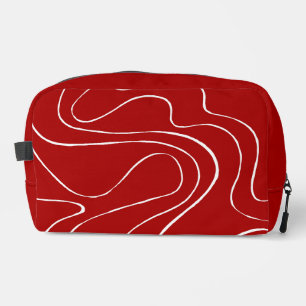 Ebb and Flow 2 in Red and White Dopp Kit
