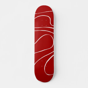 Ebb and Flow 2 in Red and White Skateboard