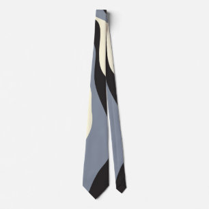 Ebb and Flow 4 in Black, Grey, and Cream Tie