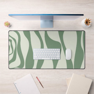 Ebb and Flow 4 in Green  Desk Mat