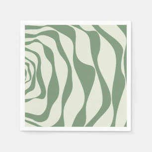 Ebb and Flow 4 in Green  Napkin