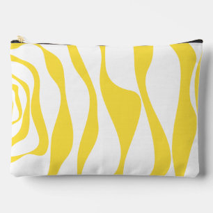 Ebb and Flow 4 in Lemon Yellow and White Accessory Pouch