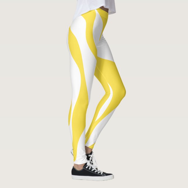 Ebb and Flow 4 in Lemon Yellow and White Leggings (Right)
