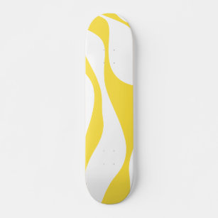 Ebb and Flow 4 in Lemon Yellow and White Skateboard