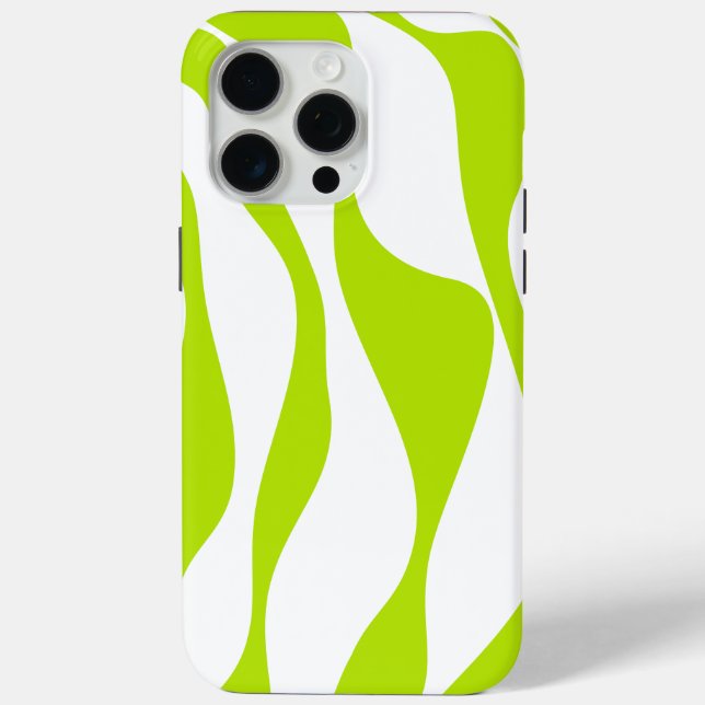Ebb and Flow 4 in Lime Green and White Case-Mate iPhone Case (Back)