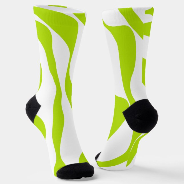 Ebb and Flow 4 in Lime Green and White Socks (Angled)