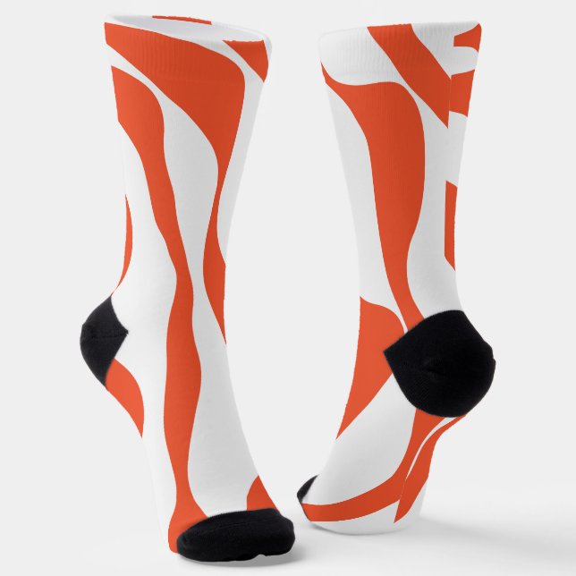Ebb and Flow 4 in Orange and White Socks (Angled)
