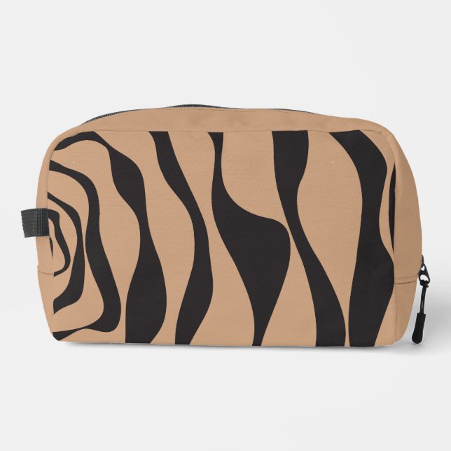 Ebb and Flow 4 in Tan and Black Dopp Kit (Front)