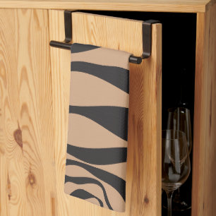 Ebb and Flow 4 in Tan and Black Tea Towel