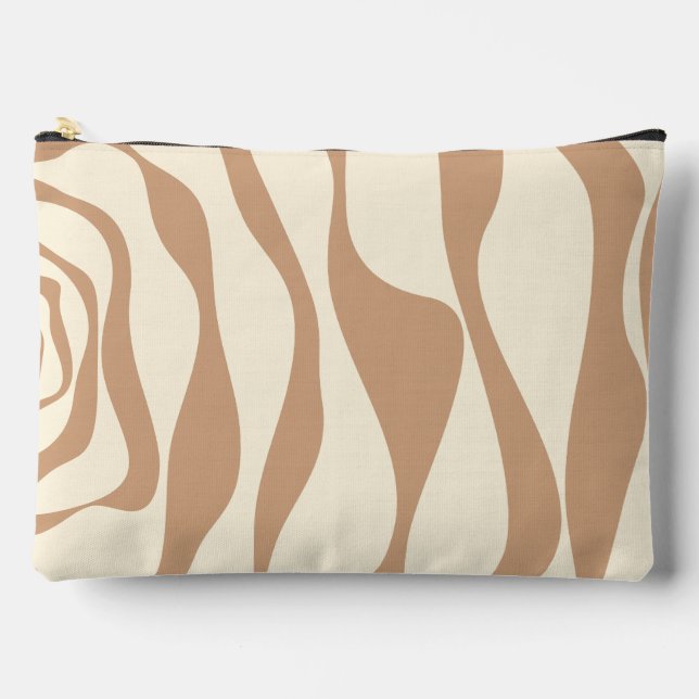Ebb and Flow 4 in Tan and Cream Accessory Pouch (Front)