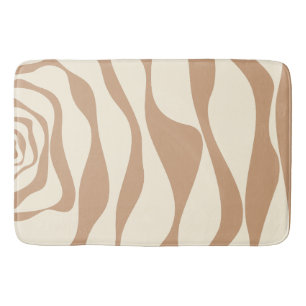 Ebb and Flow 4 in Tan and Cream Bath Mat