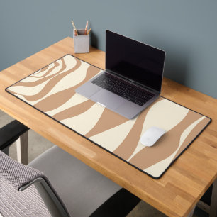 Ebb and Flow 4 in Tan and Cream Desk Mat