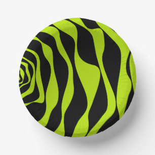 Ebb and Flow 4 - Lime Green Paper Plate