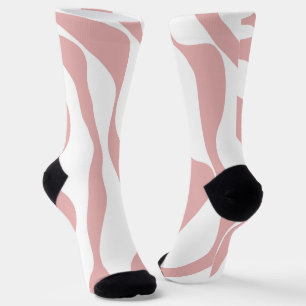 Ebb and Flow 4 - Pink and White Socks
