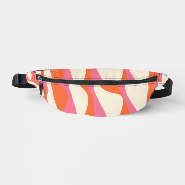 Ebb and Flow 4 - Pink, Orange and Cream Bum Bags (Front)