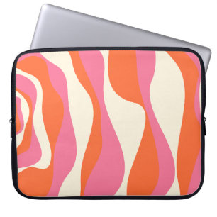Ebb and Flow 4 - Pink, Orange and Cream Laptop Sleeve