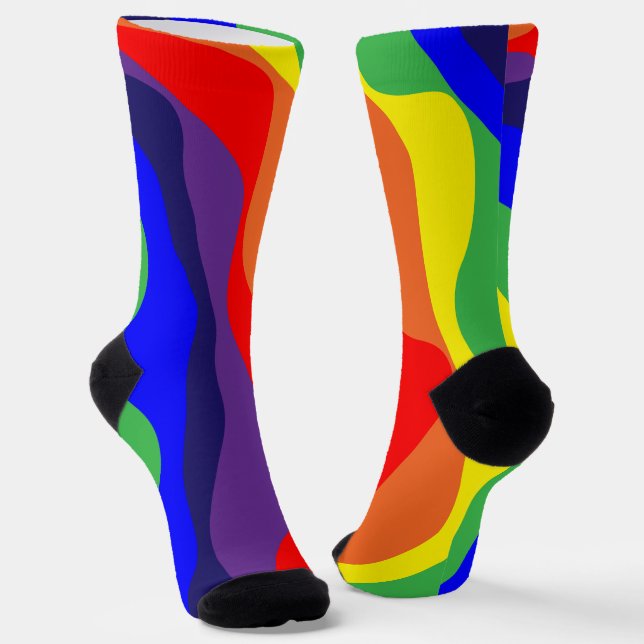 Ebb and Flow 4 Rainbow Socks (Angled)